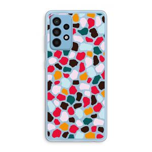 CaseCompany Colored Giraffe: Samsung Galaxy A52 Transparant Hoesje