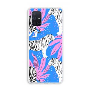 CaseCompany Tijger: Galaxy A71 Transparant Hoesje