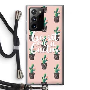 CaseCompany Cactus quote: Samsung Galaxy Note 20 Ultra / Note 20 Ultra 5G Transparant Hoesje met koord