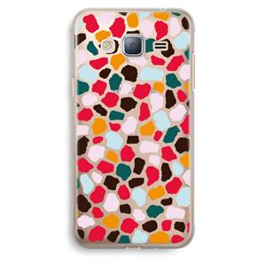 CaseCompany Colored Giraffe: Samsung Galaxy J3 (2016) Transparant Hoesje