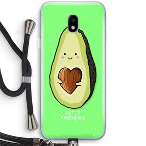 CaseCompany Avocuddle: Samsung Galaxy J3 (2017) Transparant Hoesje met koord