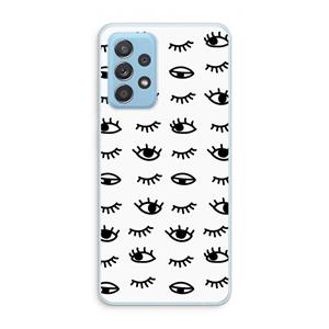 CaseCompany Eye pattern #2: Samsung Galaxy A73 Transparant Hoesje