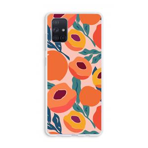 CaseCompany Perzik: Galaxy A71 Transparant Hoesje