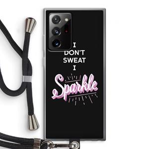 CaseCompany Sparkle quote: Samsung Galaxy Note 20 Ultra / Note 20 Ultra 5G Transparant Hoesje met koord