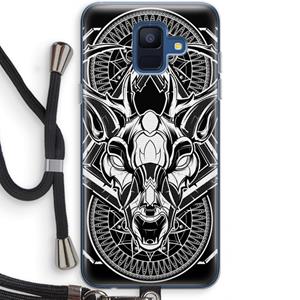 CaseCompany Oh Deer: Samsung Galaxy A6 (2018) Transparant Hoesje met koord