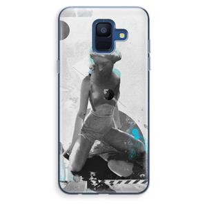 CaseCompany I will not feel a thing: Samsung Galaxy A6 (2018) Transparant Hoesje