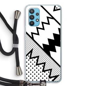 CaseCompany Pop Art #5: Samsung Galaxy A32 4G Transparant Hoesje met koord