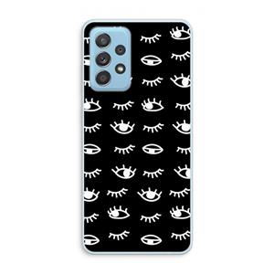 CaseCompany Eye pattern #3: Samsung Galaxy A73 Transparant Hoesje
