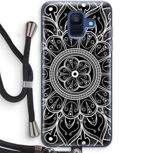 CaseCompany Roses Are Red: Samsung Galaxy A6 (2018) Transparant Hoesje met koord