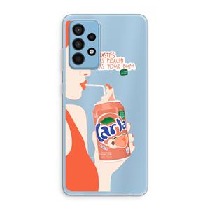 CaseCompany Peach please!: Samsung Galaxy A52 Transparant Hoesje