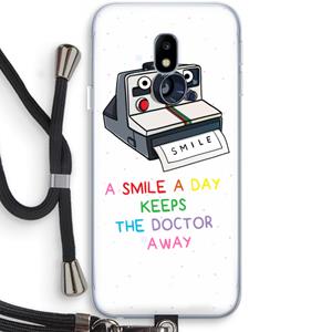 CaseCompany Smile: Samsung Galaxy J3 (2017) Transparant Hoesje met koord