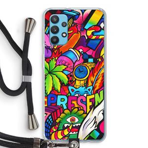 CaseCompany Represent: Samsung Galaxy A32 4G Transparant Hoesje met koord
