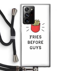 CaseCompany Fries before guys: Samsung Galaxy Note 20 Ultra / Note 20 Ultra 5G Transparant Hoesje met koord