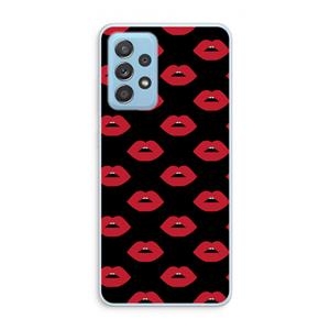 CaseCompany Lips: Samsung Galaxy A73 Transparant Hoesje