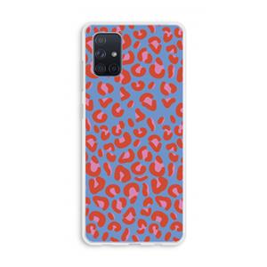 CaseCompany Leopard blue: Galaxy A71 Transparant Hoesje