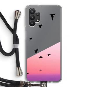 CaseCompany Fly away: Samsung Galaxy A32 5G Transparant Hoesje met koord