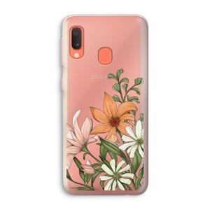 CaseCompany Floral bouquet: Samsung Galaxy A20e Transparant Hoesje