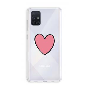 CaseCompany Hartje: Galaxy A71 Transparant Hoesje