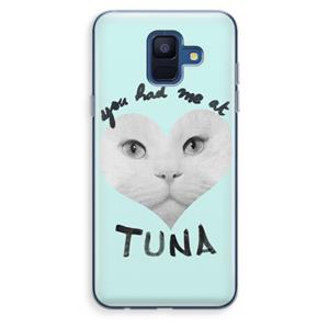 CaseCompany You had me at tuna: Samsung Galaxy A6 (2018) Transparant Hoesje