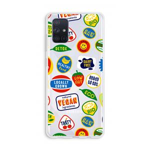 CaseCompany Fruitsticker: Galaxy A71 Transparant Hoesje