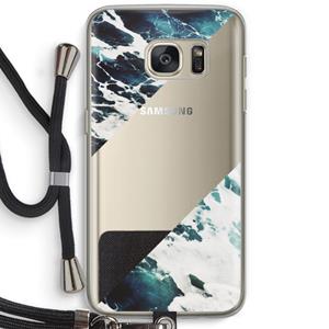 CaseCompany Golven: Samsung Galaxy S7 Transparant Hoesje met koord