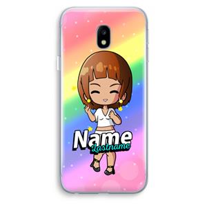 CaseCompany Chibi Maker vrouw: Samsung Galaxy J3 (2017) Transparant Hoesje