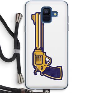 CaseCompany Pew Pew Pew: Samsung Galaxy A6 (2018) Transparant Hoesje met koord