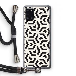 CaseCompany Crazy pattern: Samsung Galaxy A31 Transparant Hoesje met koord