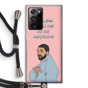 CaseCompany Hotline bling: Samsung Galaxy Note 20 Ultra / Note 20 Ultra 5G Transparant Hoesje met koord