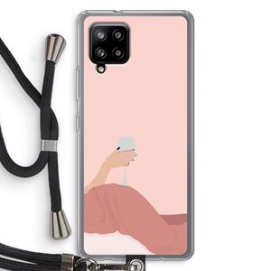 CaseCompany Wine: Samsung Galaxy A42 5G Transparant Hoesje met koord