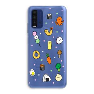CaseCompany Happy bento friends: Xiaomi Redmi 9T Transparant Hoesje