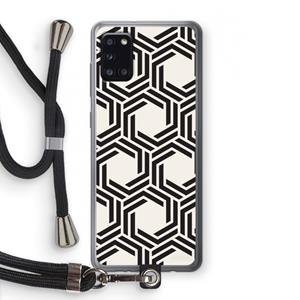 CaseCompany Geometrisch patroon: Samsung Galaxy A31 Transparant Hoesje met koord