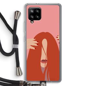 CaseCompany Woke up like this: Samsung Galaxy A42 5G Transparant Hoesje met koord