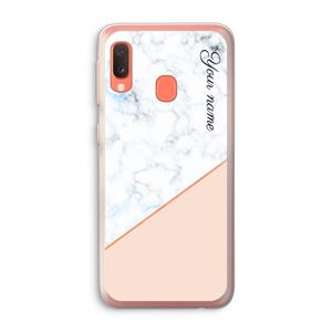 CaseCompany Marmer in stijl: Samsung Galaxy A20e Transparant Hoesje