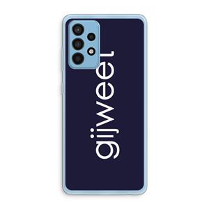 CaseCompany Gijweet: Samsung Galaxy A52 Transparant Hoesje