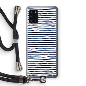 CaseCompany Verrassende lijnen: Samsung Galaxy A31 Transparant Hoesje met koord