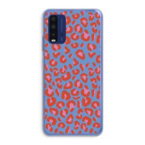 CaseCompany Leopard blue: Xiaomi Redmi 9T Transparant Hoesje