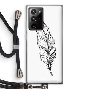 CaseCompany Pluim: Samsung Galaxy Note 20 Ultra / Note 20 Ultra 5G Transparant Hoesje met koord