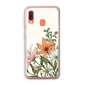 CaseCompany Floral bouquet: Samsung Galaxy A20e Transparant Hoesje