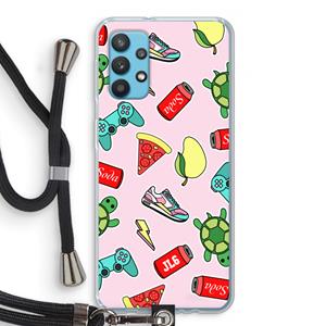 CaseCompany Things Jamie Loves: Samsung Galaxy A32 4G Transparant Hoesje met koord