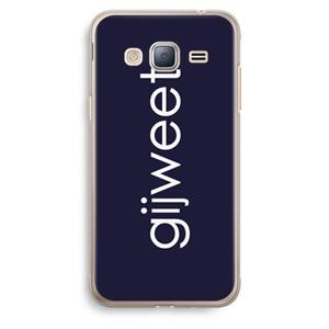 CaseCompany Gijweet: Samsung Galaxy J3 (2016) Transparant Hoesje