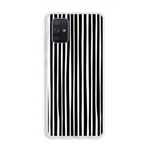 CaseCompany Stripes: Galaxy A71 Transparant Hoesje