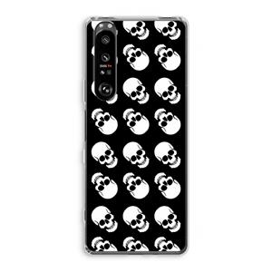 CaseCompany Musketon Skulls: Sony Xperia 1 III Transparant Hoesje