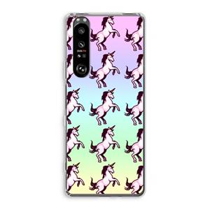 CaseCompany Musketon Unicorn: Sony Xperia 1 III Transparant Hoesje