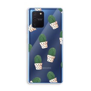 CaseCompany Cactusprint roze: Samsung Galaxy Note 10 Lite Transparant Hoesje