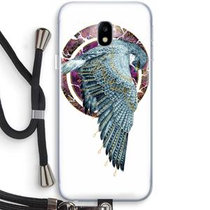 CaseCompany Golden Falcon: Samsung Galaxy J3 (2017) Transparant Hoesje met koord