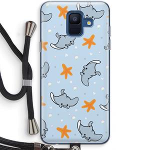 CaseCompany Manta: Samsung Galaxy A6 (2018) Transparant Hoesje met koord