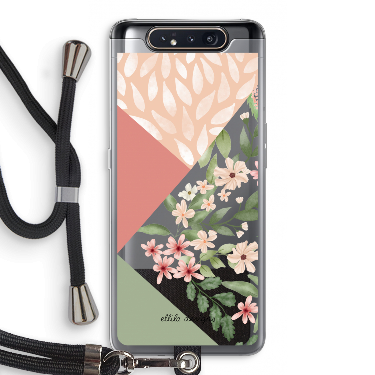CaseCompany Sweet heaven geometrics: Samsung Galaxy A80 Transparant Hoesje met koord