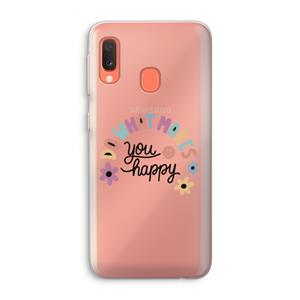 CaseCompany Happy days: Samsung Galaxy A20e Transparant Hoesje
