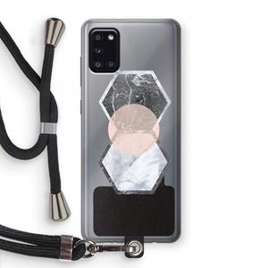 CaseCompany Creatieve toets: Samsung Galaxy A31 Transparant Hoesje met koord